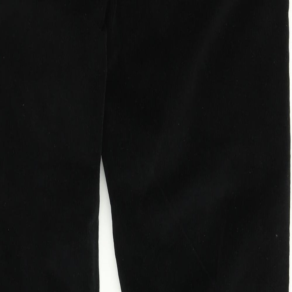 NEXT Womens Black  Corduroy Chino Trousers Size 12 L30 in