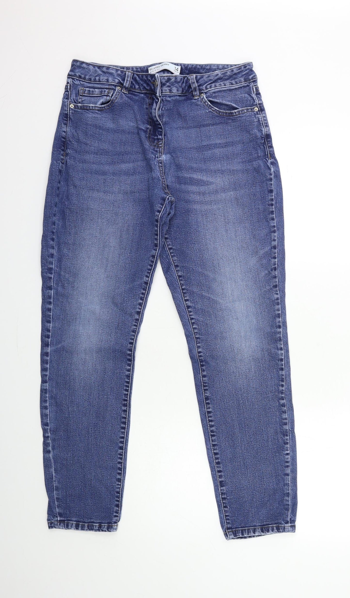 NEXT Womens Blue  Denim Skinny Jeans Size 14 L28 in