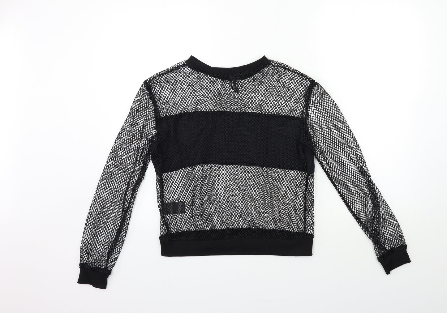 H&M Womens Black  Knit Pullover Sweatshirt Size 8