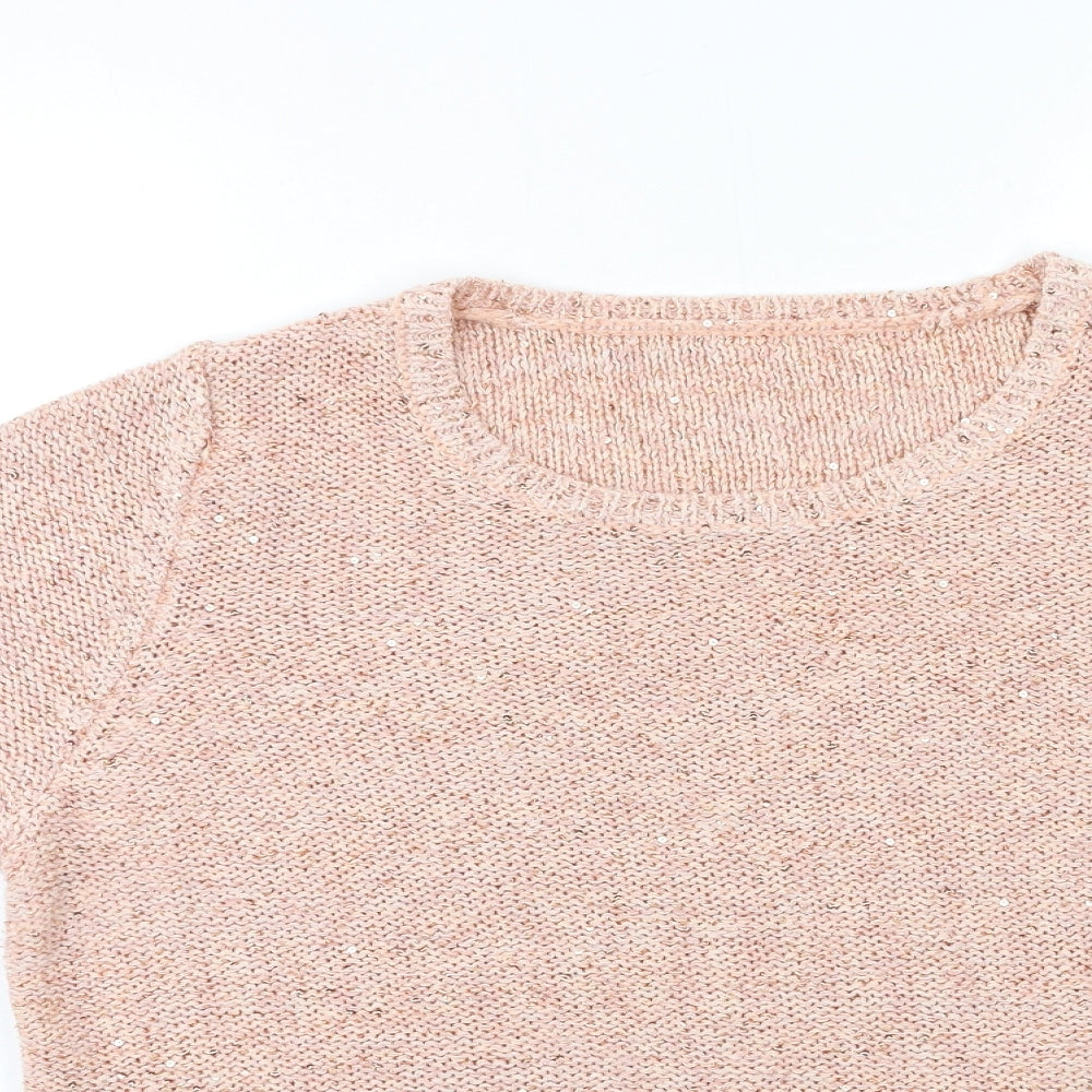 Preworn Womens Pink  Knit Pullover Jumper Size 22