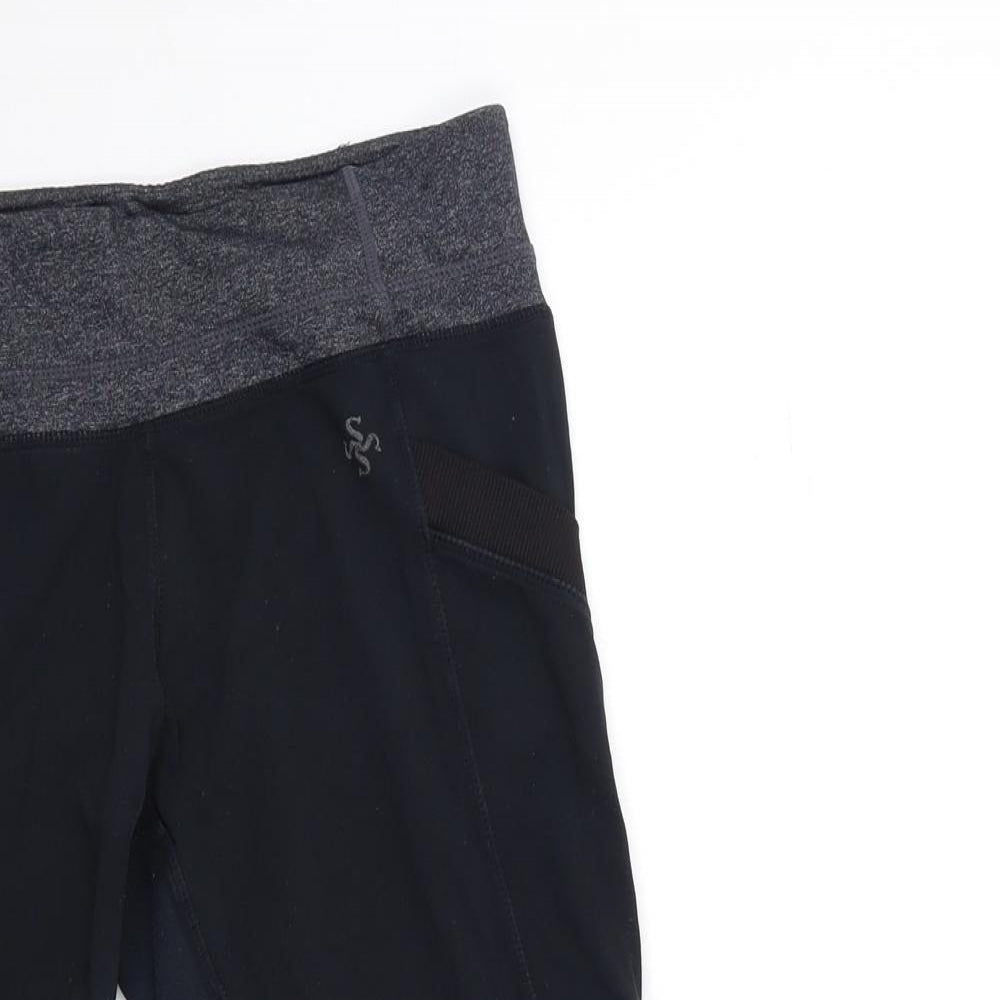 Sansara Womens Black   Compression Leggings Size M L19 in