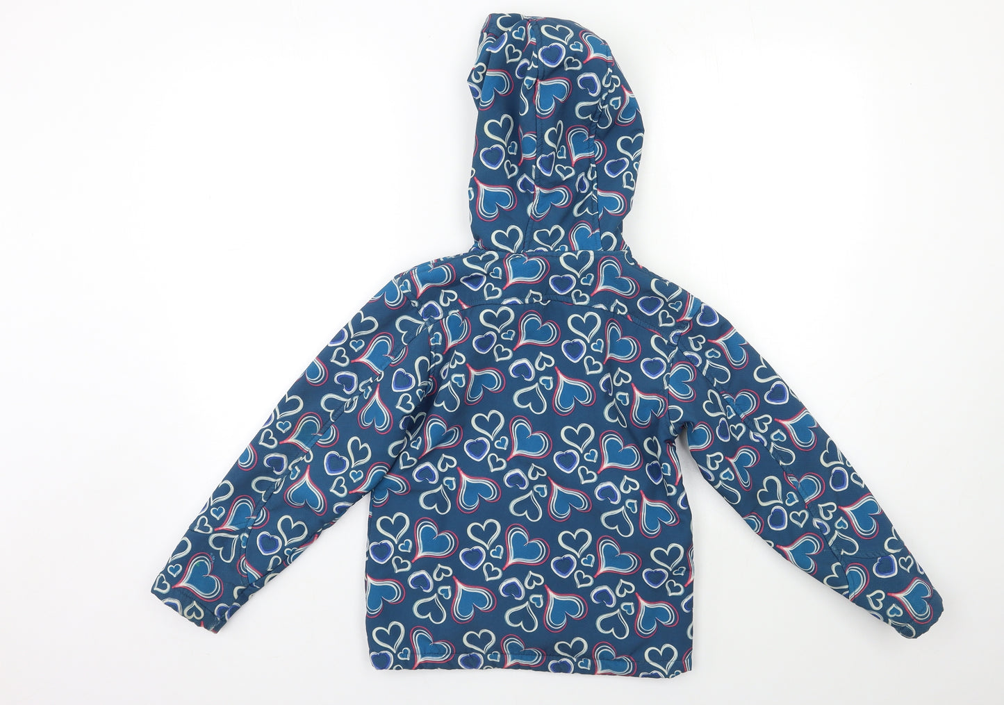 Mountain Warehouse Girls Blue Geometric  Overcoat Coat Size 9 Years