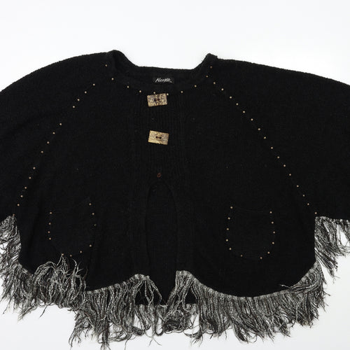 alexara Womens Black  Knit Pullover Jumper Size XL