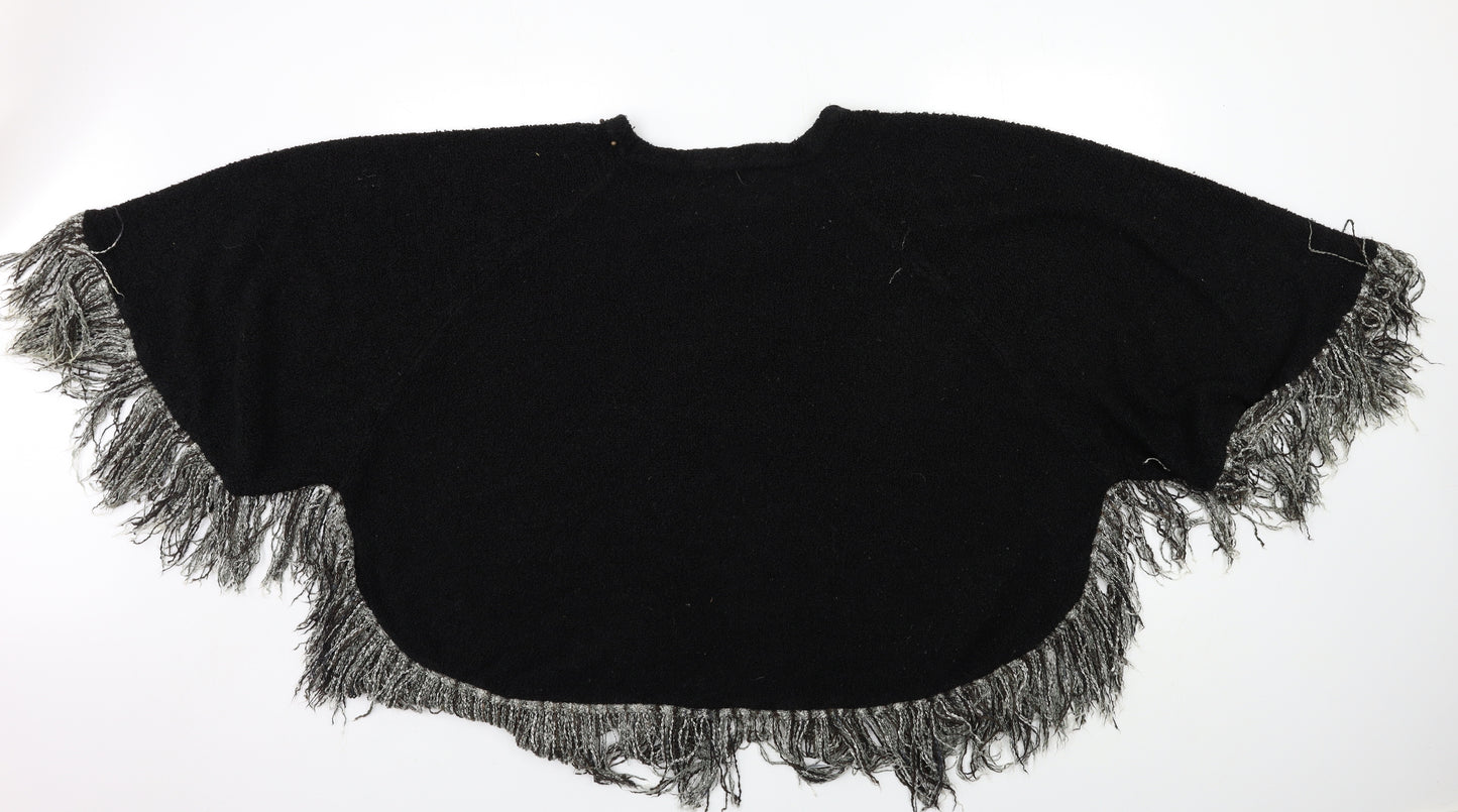 alexara Womens Black  Knit Pullover Jumper Size XL