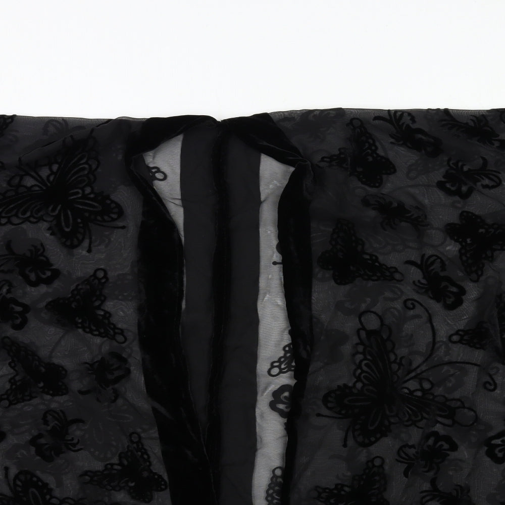 Preworn Womens Black   Kimono Blouse One Size