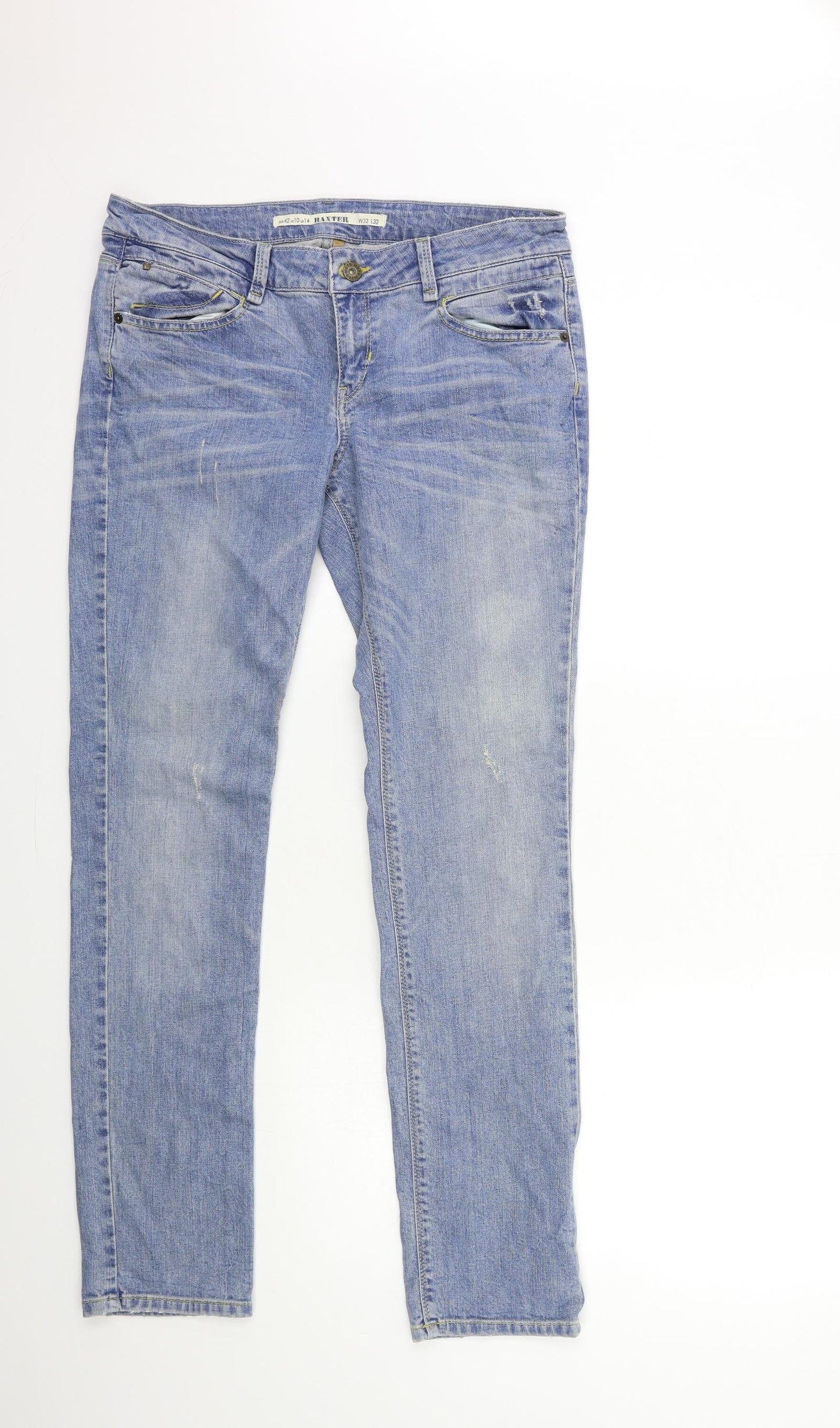 Topshop Womens Blue  Denim Skinny Jeans Size 32 in L32 in