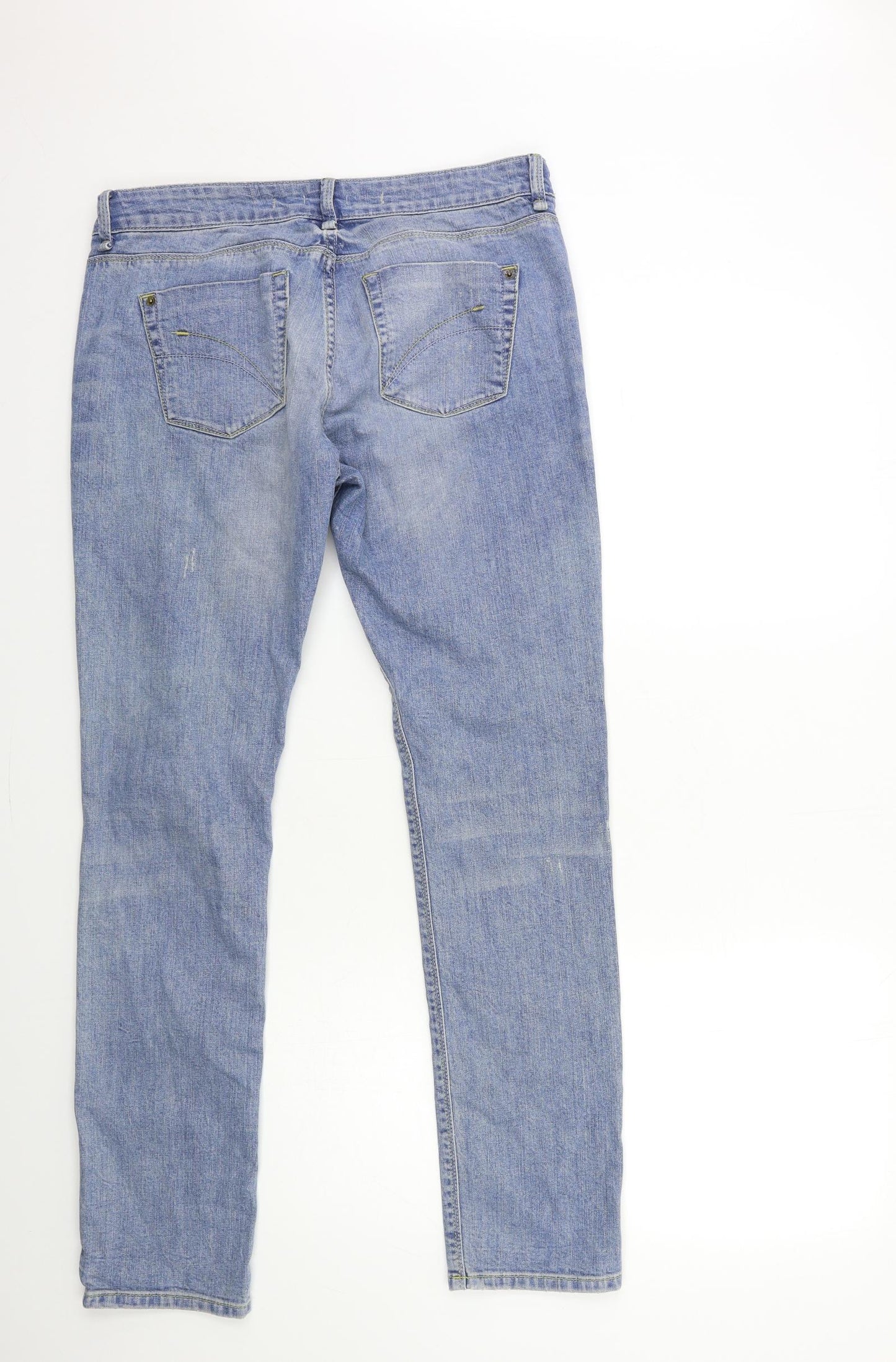 Topshop Womens Blue  Denim Skinny Jeans Size 32 in L32 in