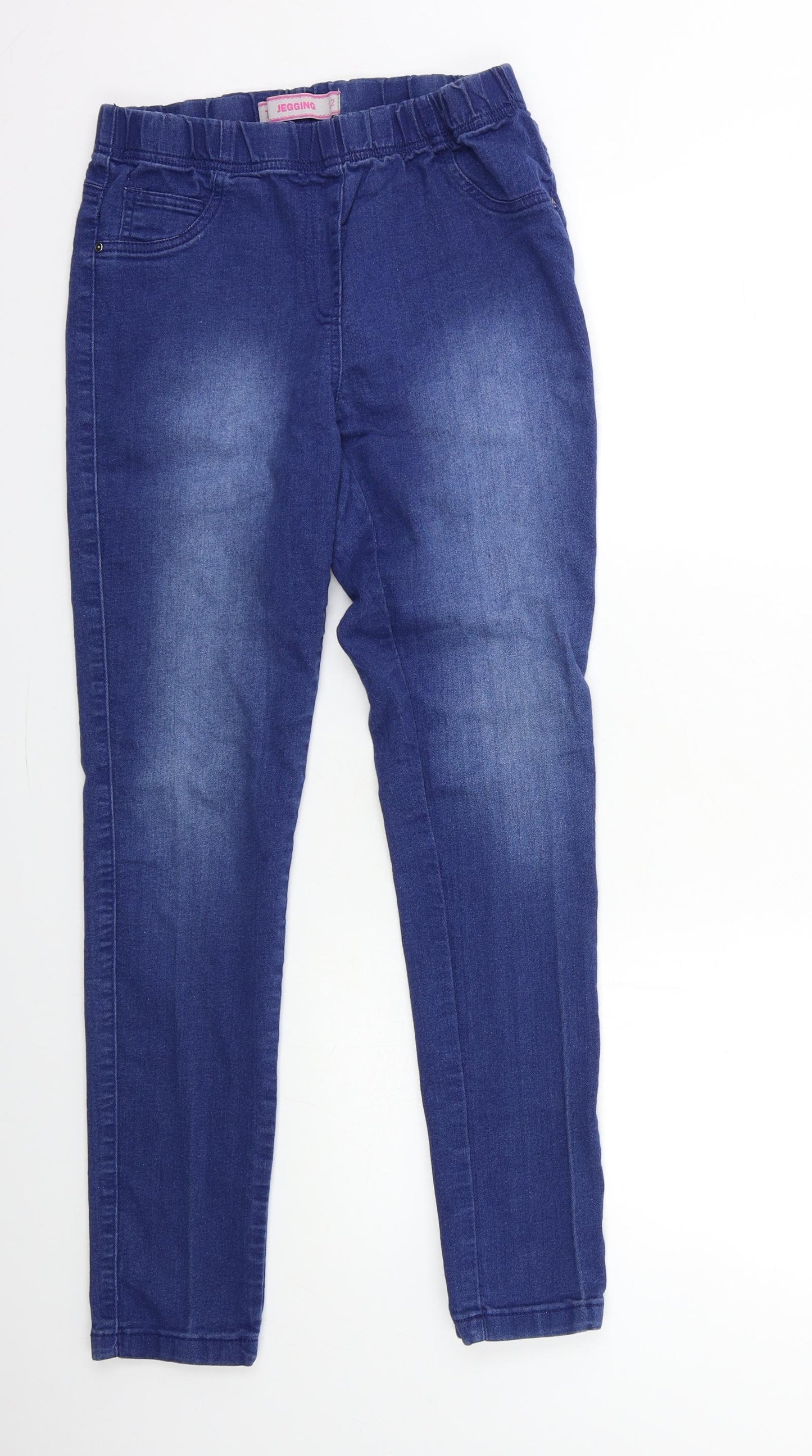 TU Womens Blue  Denim Jegging Jeans Size 12 L29 in