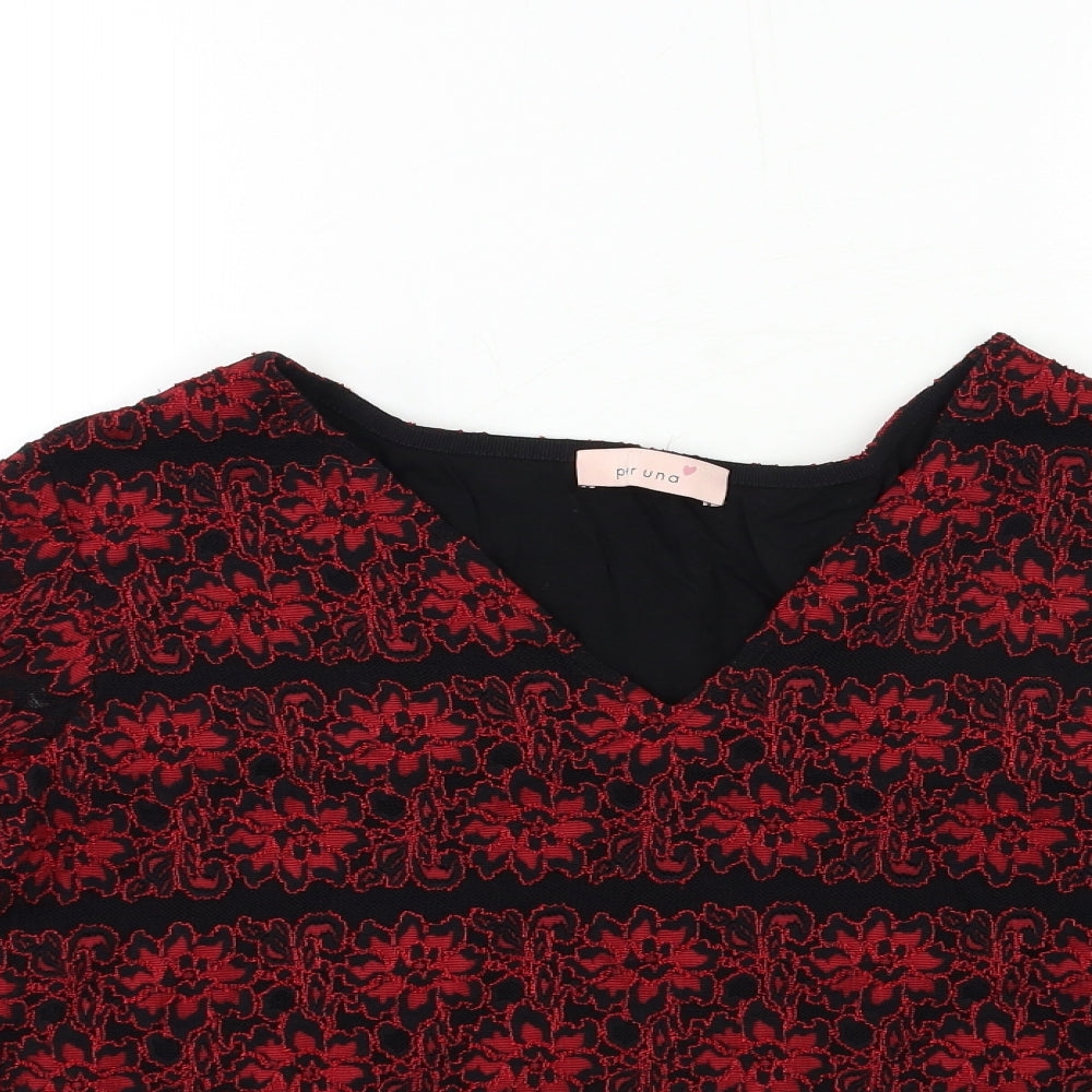 Marks and Spencer Womens Red Striped  Basic Blouse Size 16