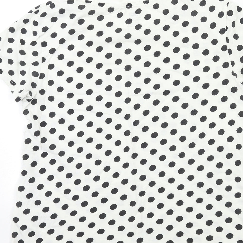 Levi's Womens White Polka Dot  Basic T-Shirt Size M
