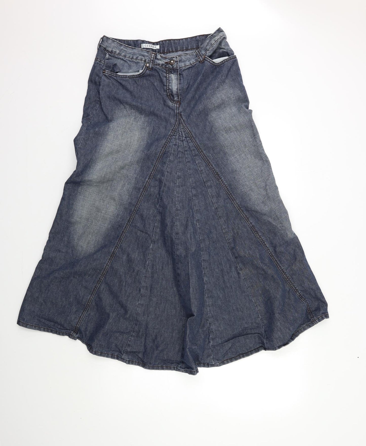 George Womens Blue  Denim A-Line Skirt Size 10