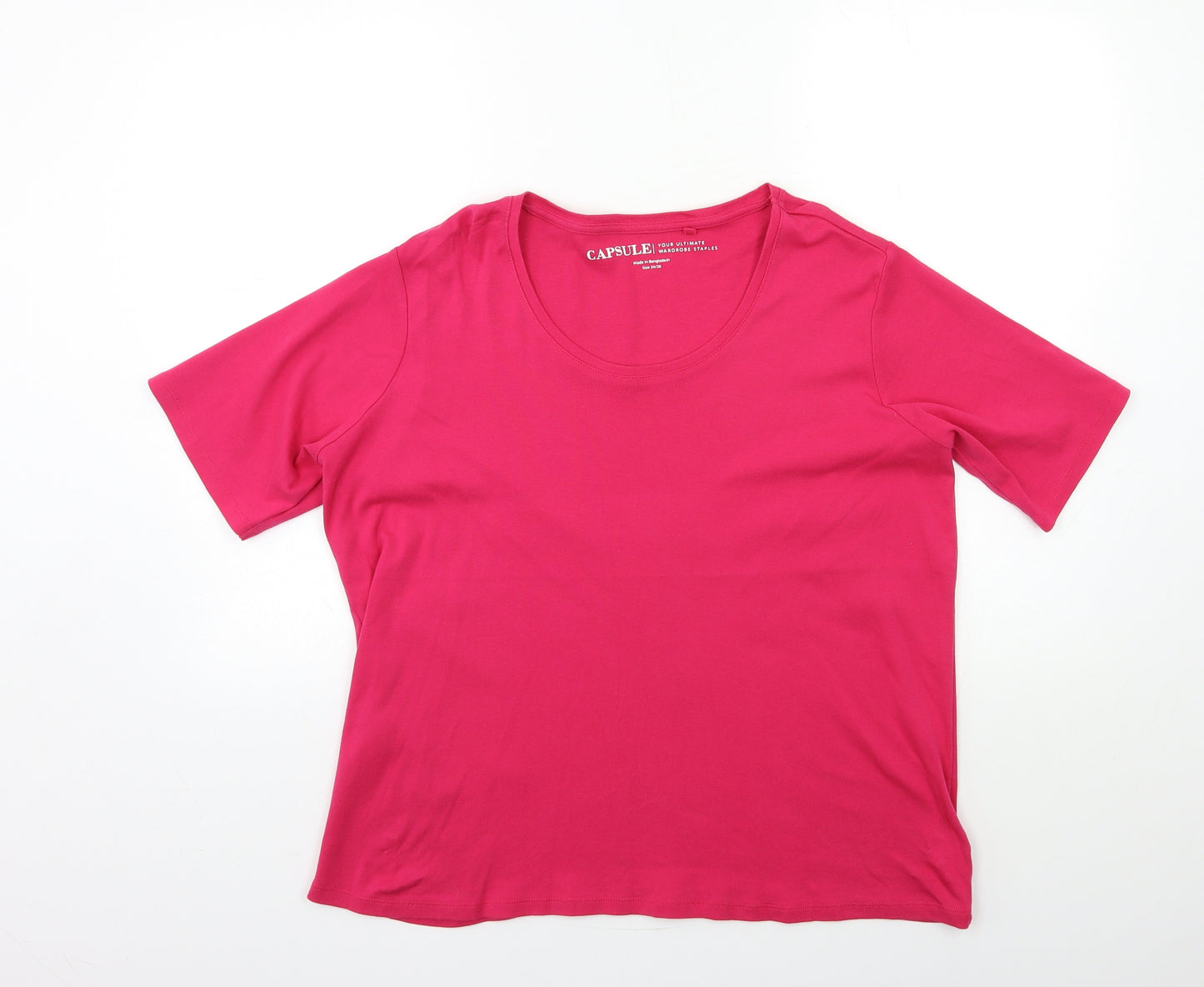 CAPSULE Womens Pink   Basic T-Shirt Size 24