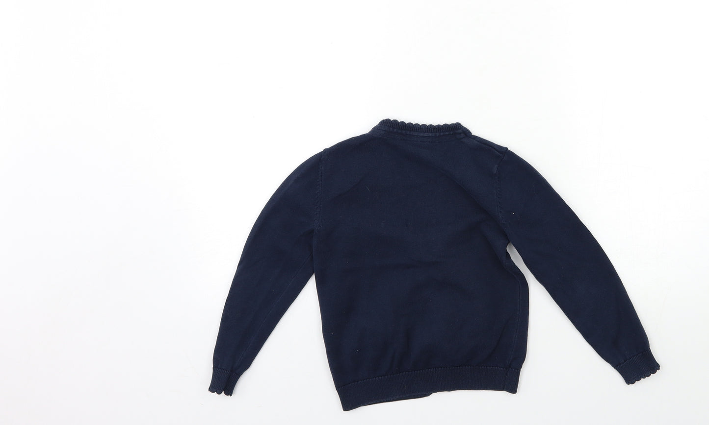Marks and Spencer Girls Blue  Knit Cardigan Jumper Size 3-4 Years