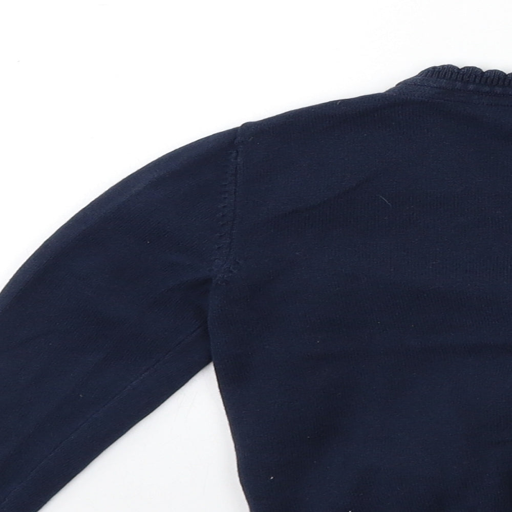 Marks and Spencer Girls Blue  Knit Cardigan Jumper Size 3-4 Years