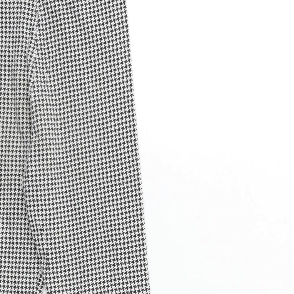 Primark Girls Black Houndstooth  Pedal Pusher Trousers Size 7-8 Years