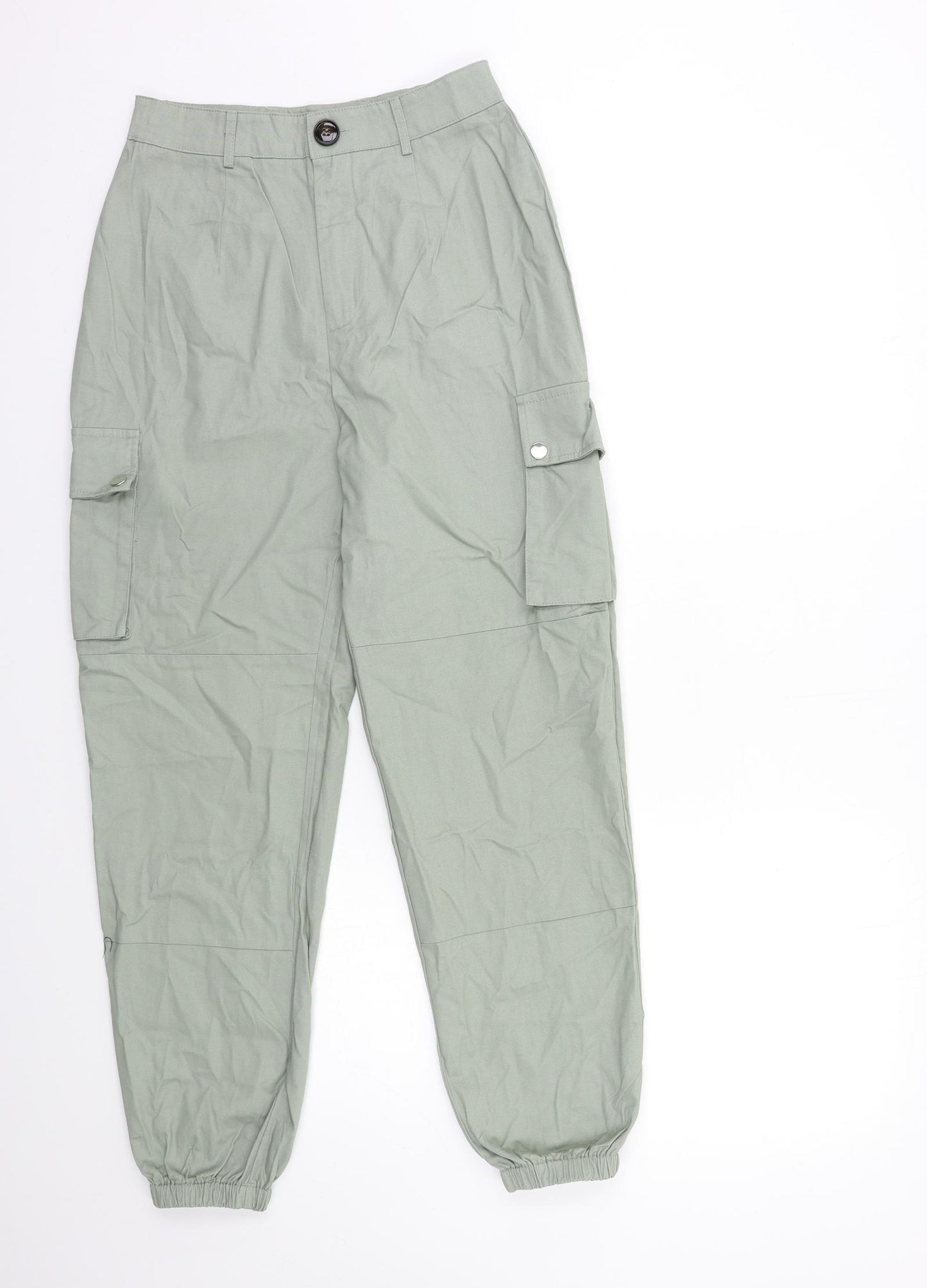 Boohoo Womens Green   Cargo Trousers Size 8 L28 in
