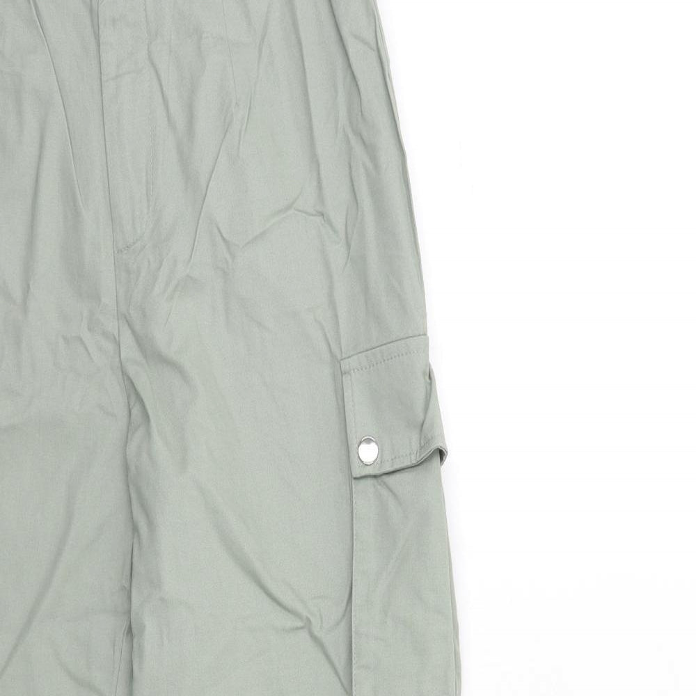 Boohoo Womens Green   Cargo Trousers Size 8 L28 in