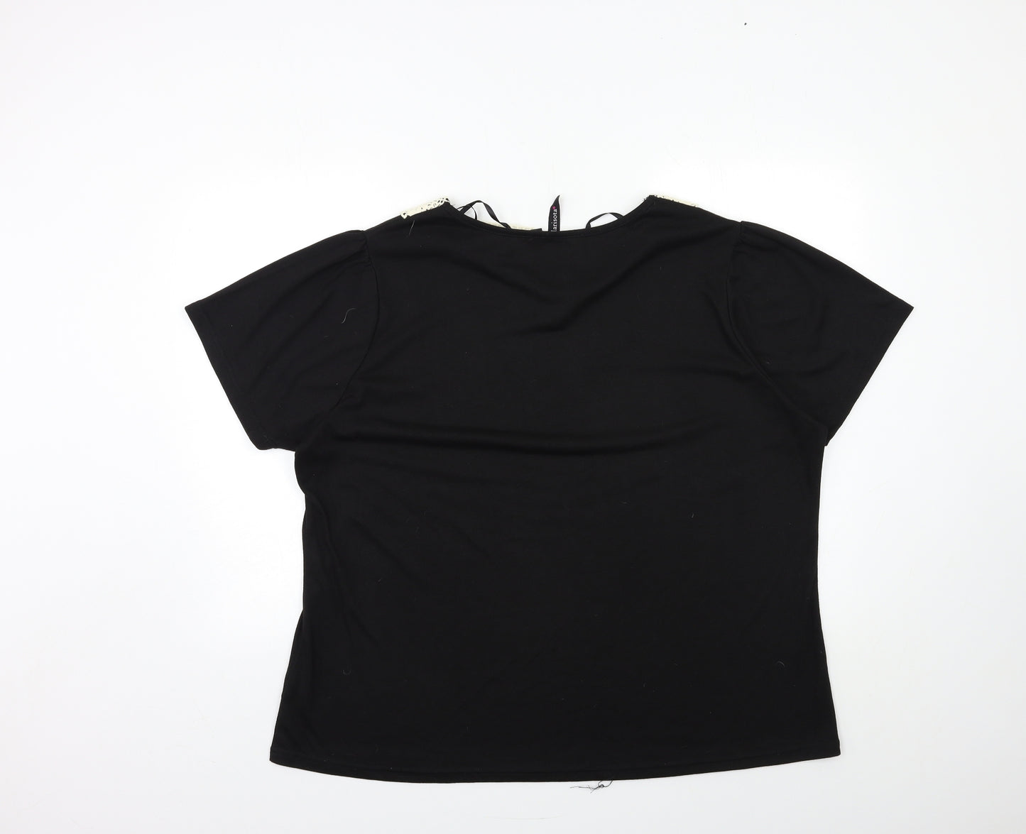 MARISOTA Womens Black   Basic T-Shirt Size 24