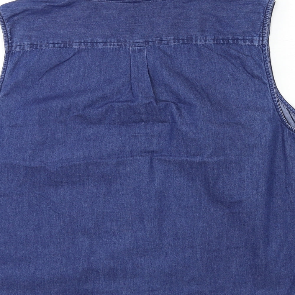 George Womens Blue  Denim Basic Tank Size 16