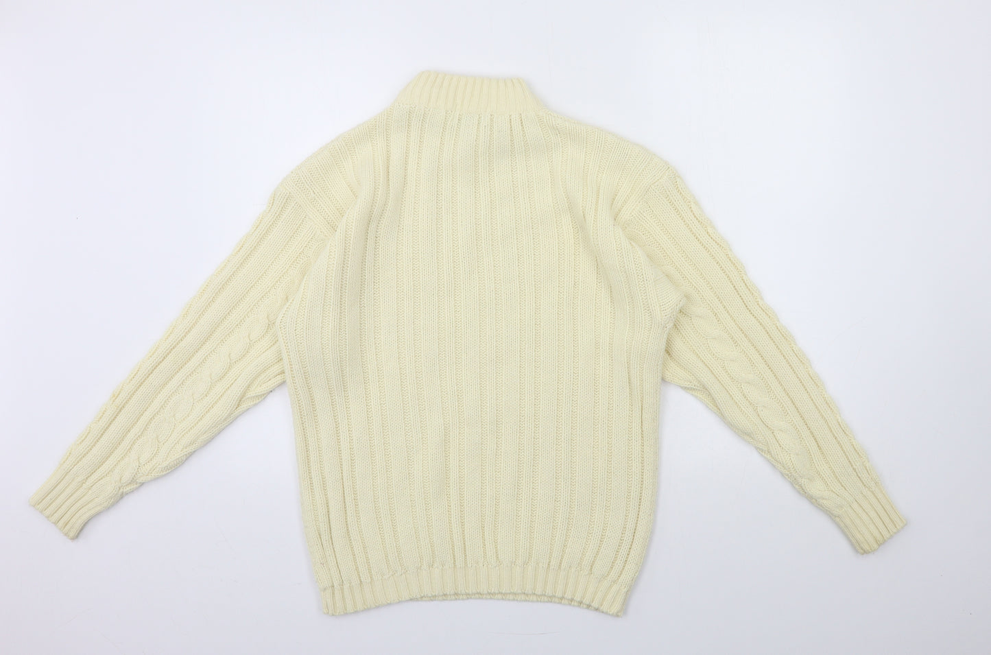 INFLUENCE Mens Ivory  Knit Pullover Jumper Size S