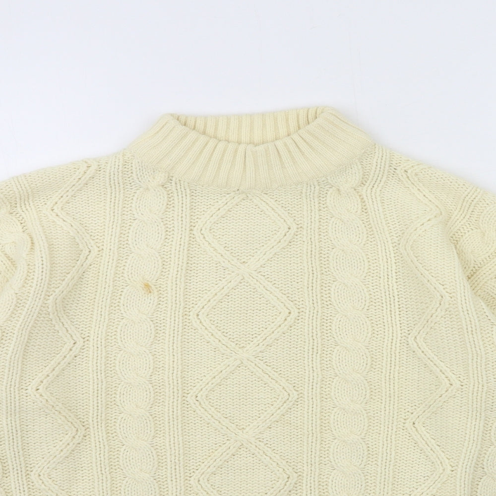 INFLUENCE Mens Ivory  Knit Pullover Jumper Size S