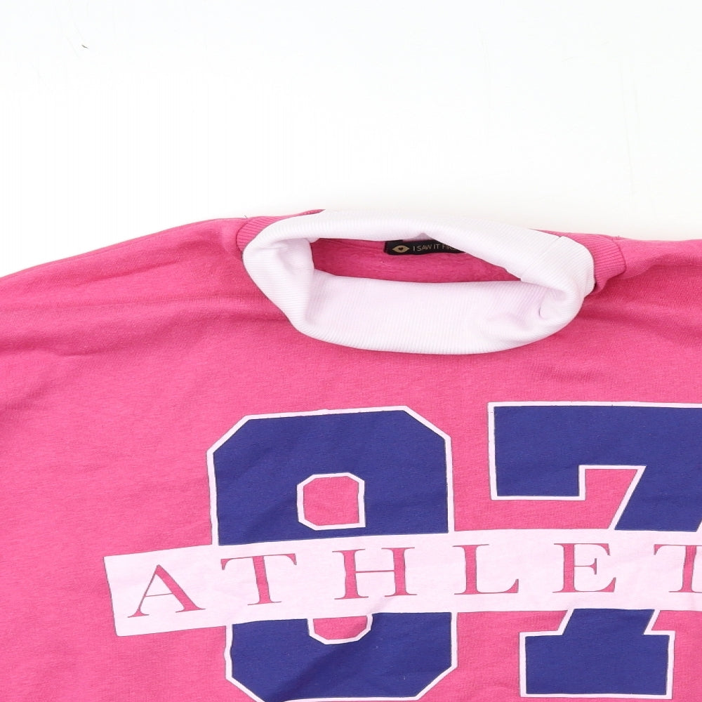 I SAW IT FIRST Womens Pink   Pullover Sweatshirt Size 12