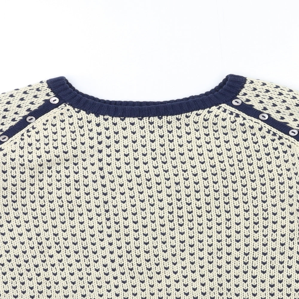 MANTARAY PRODUCTS Womens Beige Geometric Knit Pullover Jumper Size 16