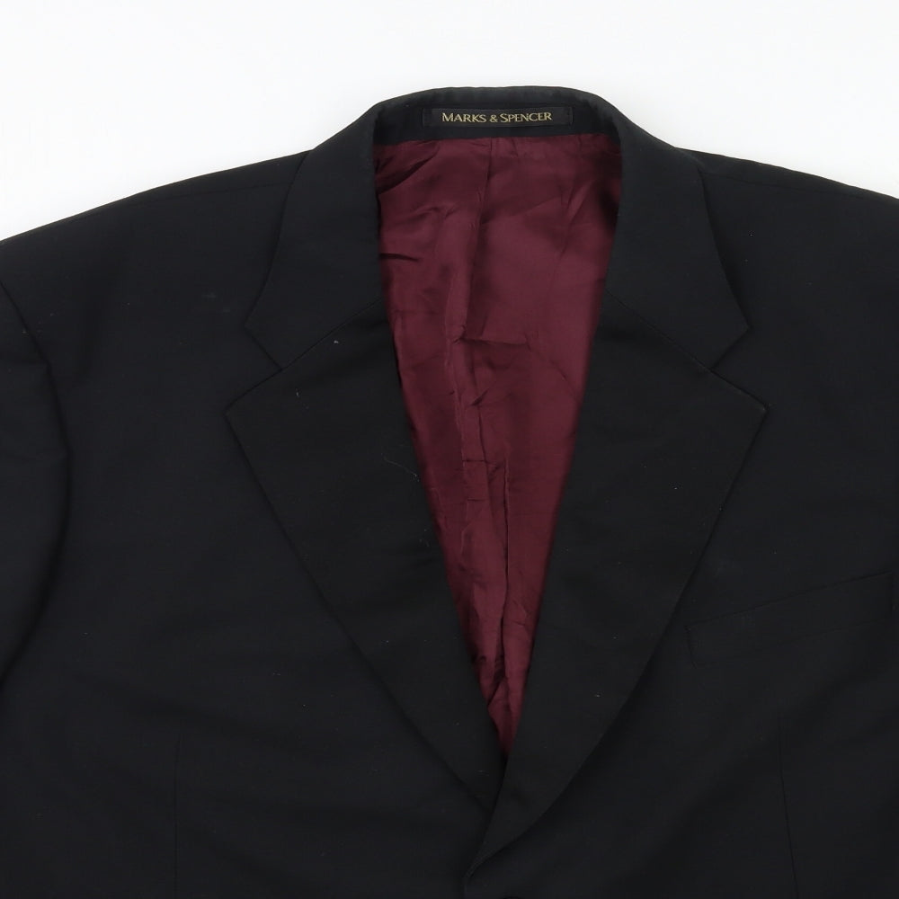 Marks and Spencer Mens Black   Jacket Suit Jacket Size 46