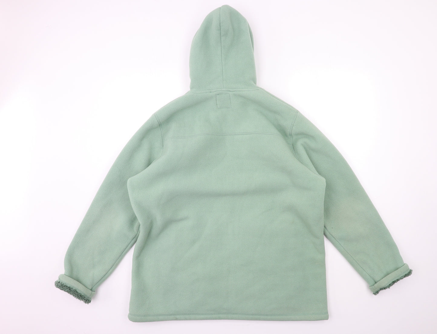 Cotton Traders Womens Blue  Fleece Overcoat Coat Size L