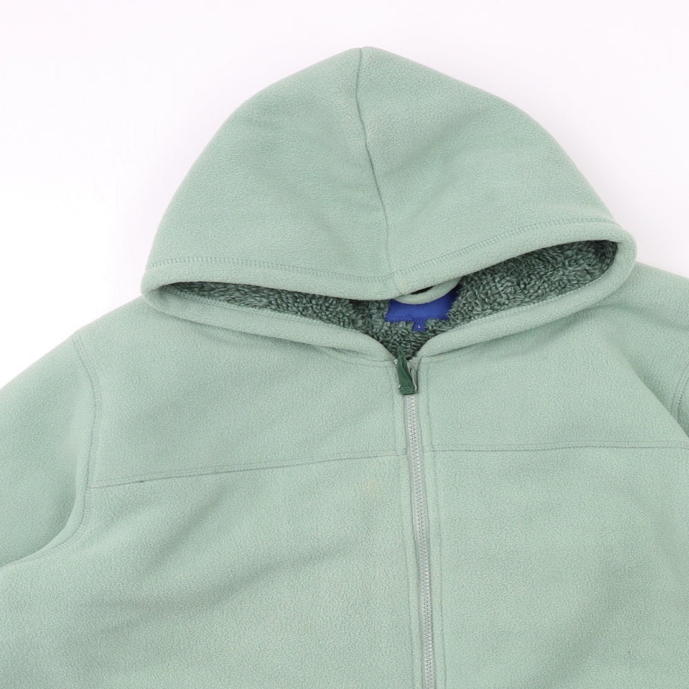 Cotton Traders Womens Blue  Fleece Overcoat Coat Size L