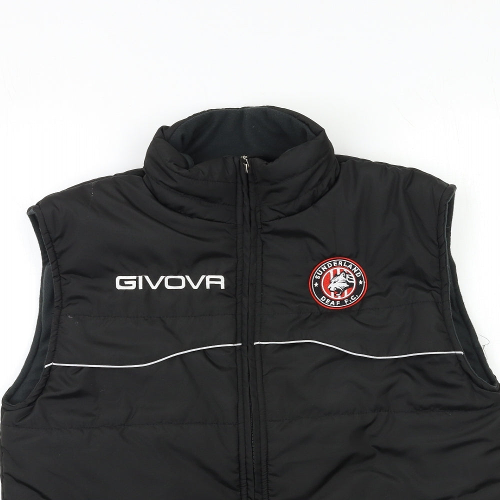 Givova Mens Black   Gilet Coat Size M