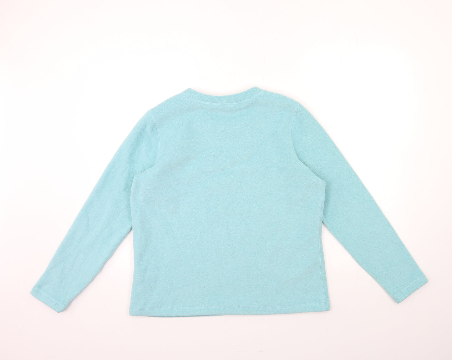Land's End Womens Blue  Fleece Pullover Sweatshirt Size M