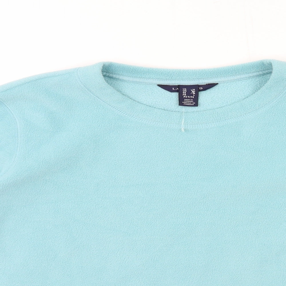 Land's End Womens Blue  Fleece Pullover Sweatshirt Size M