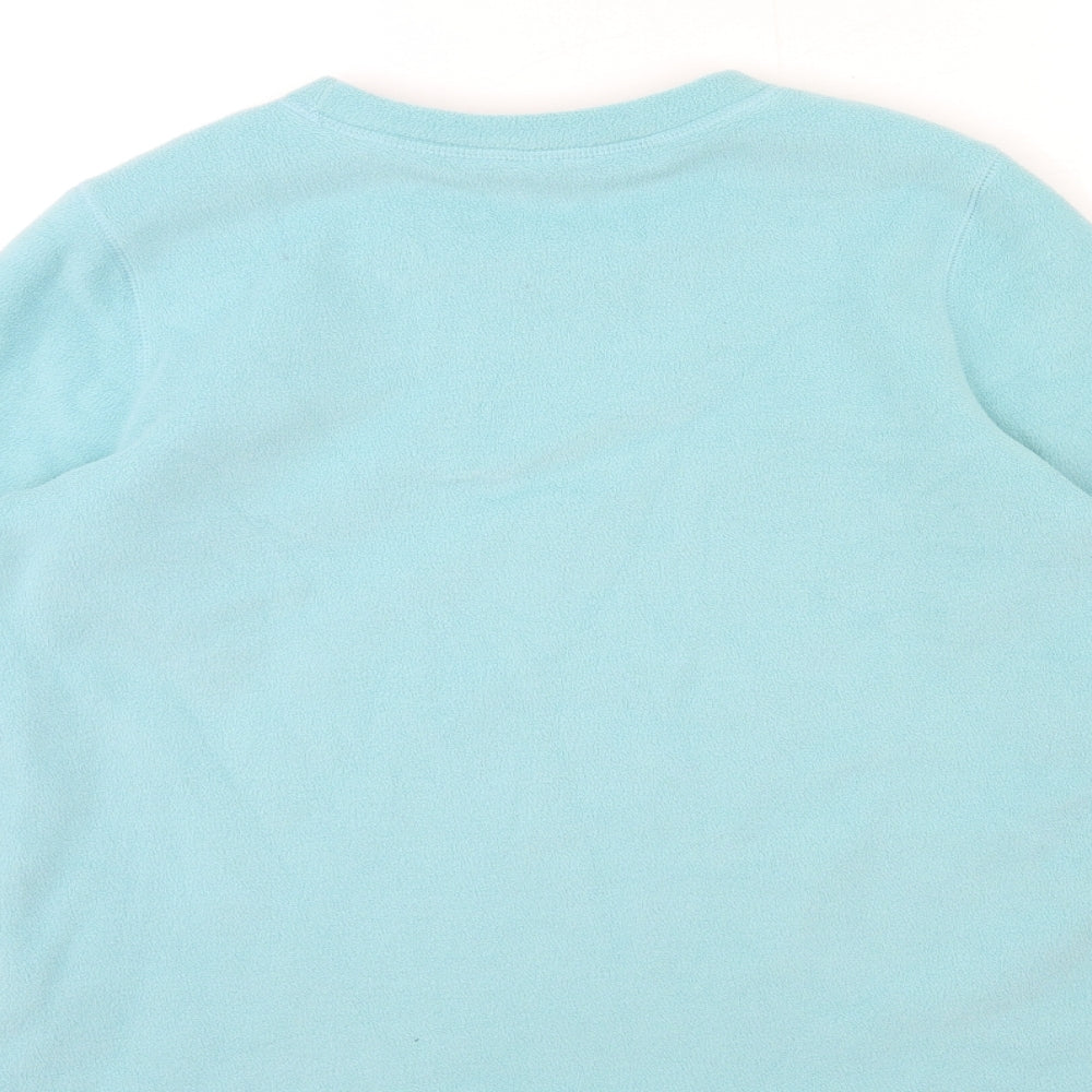 Land's End Womens Blue  Fleece Pullover Sweatshirt Size M