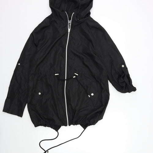 Parka in a Pocket Mens Black   Overcoat Coat Size M