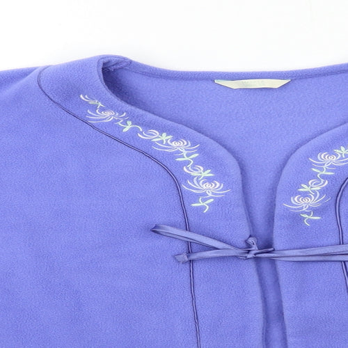 Marks and Spencer Womens Blue Floral Knit Kimono Gown Size 20