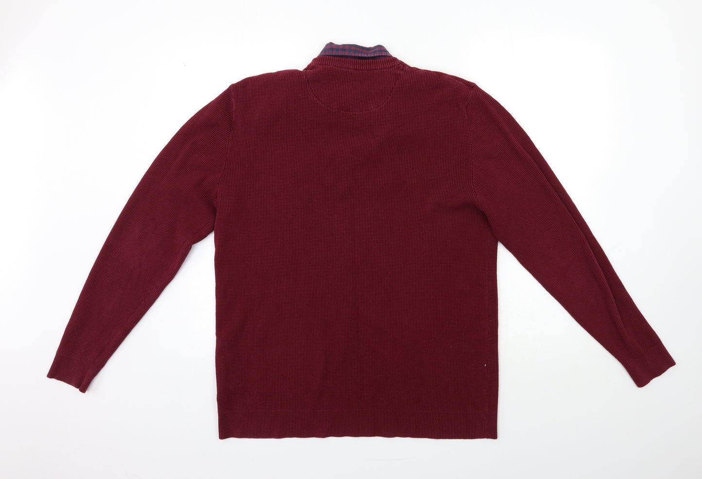 NEXT Mens Red  Knit Pullover Jumper Size XL