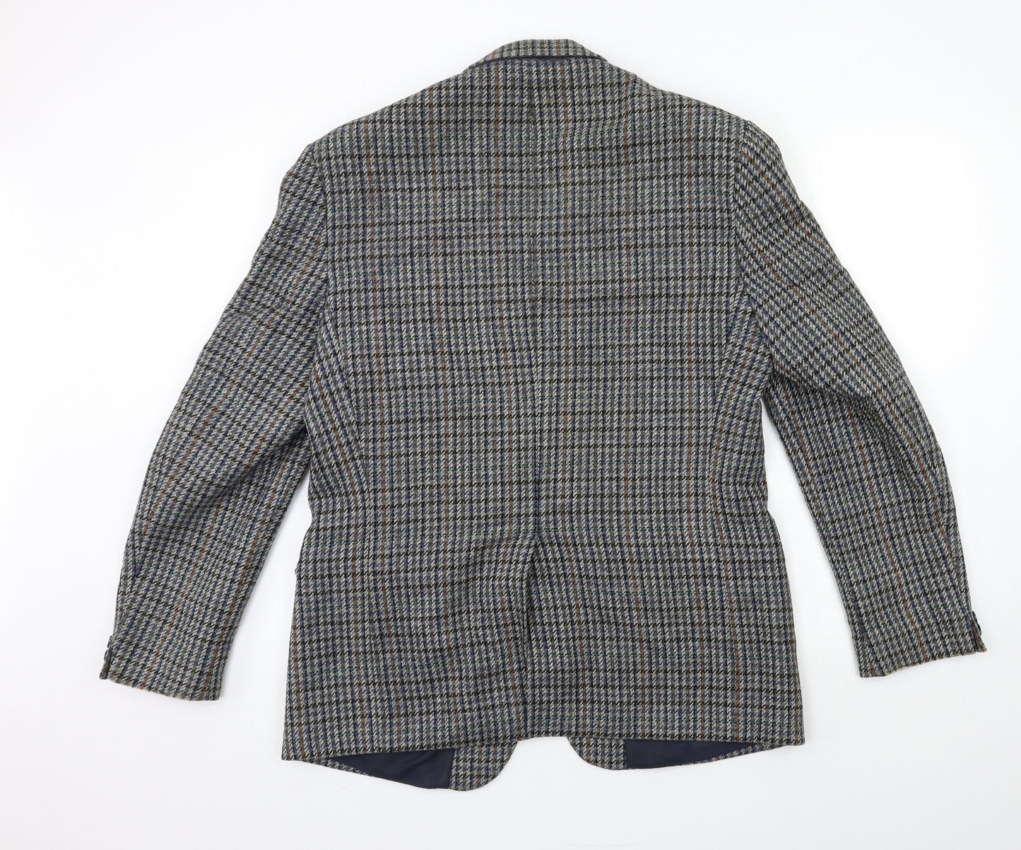 Burton Mens Blue Check  Jacket Suit Jacket Size 40