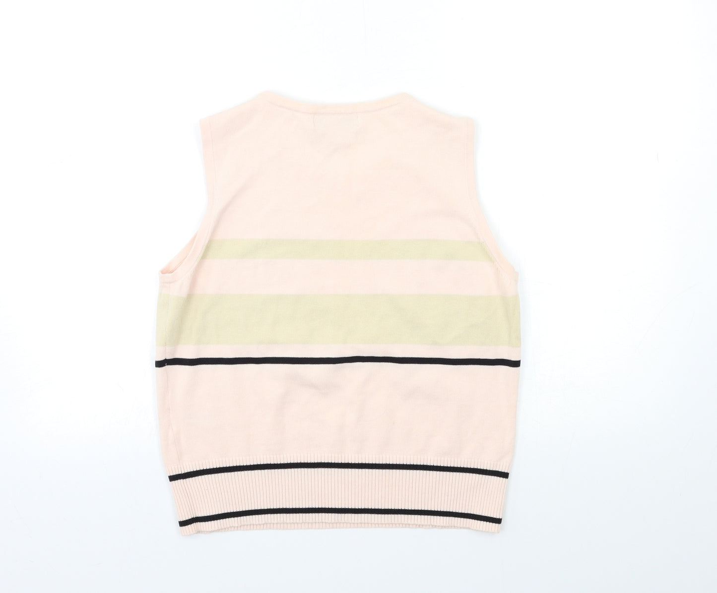 Casual Corner Womens Pink Striped Knit Pullover Jumper Size L