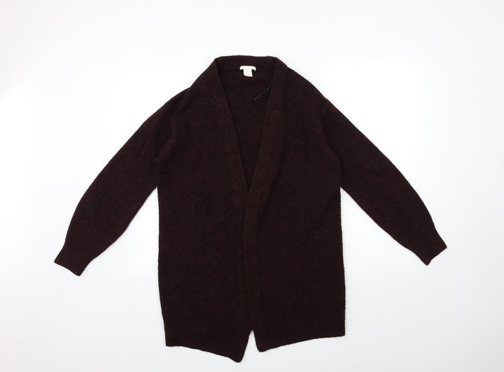 H&M Womens Red  Knit Cardigan Jumper Size XS