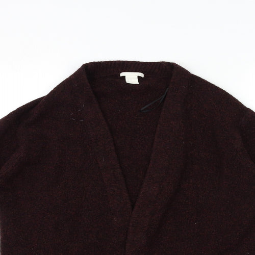 H&M Womens Red  Knit Cardigan Jumper Size XS