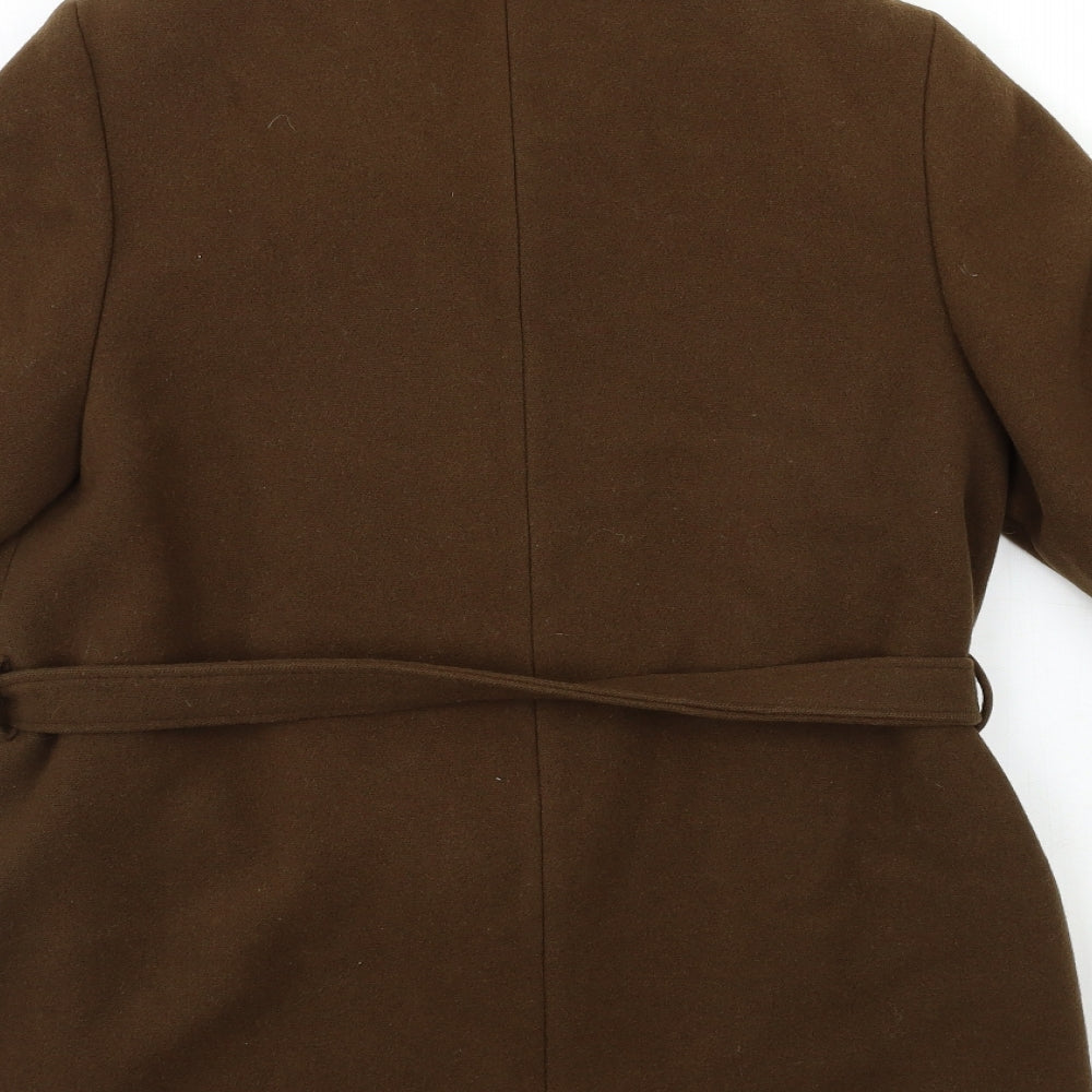 Preworn Womens Brown   Overcoat Coat Size 12