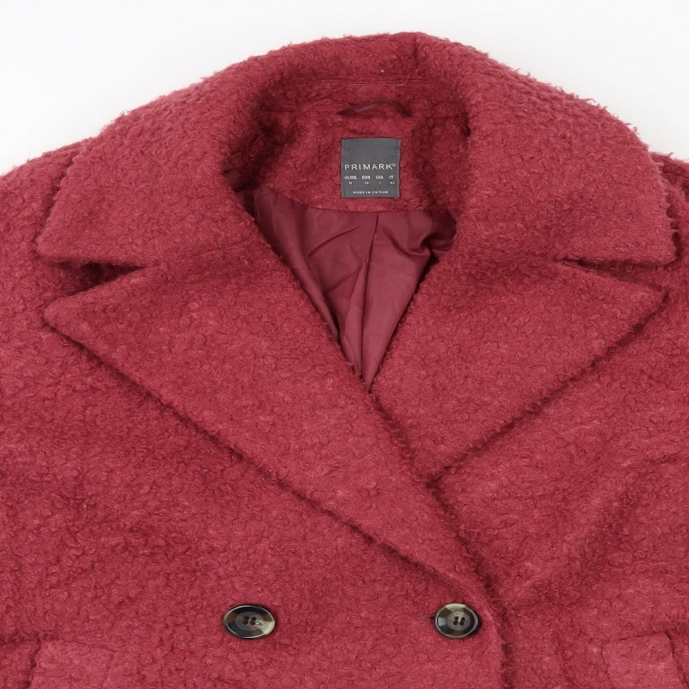 Primark Womens Pink  Rayon Overcoat Coat Size 18