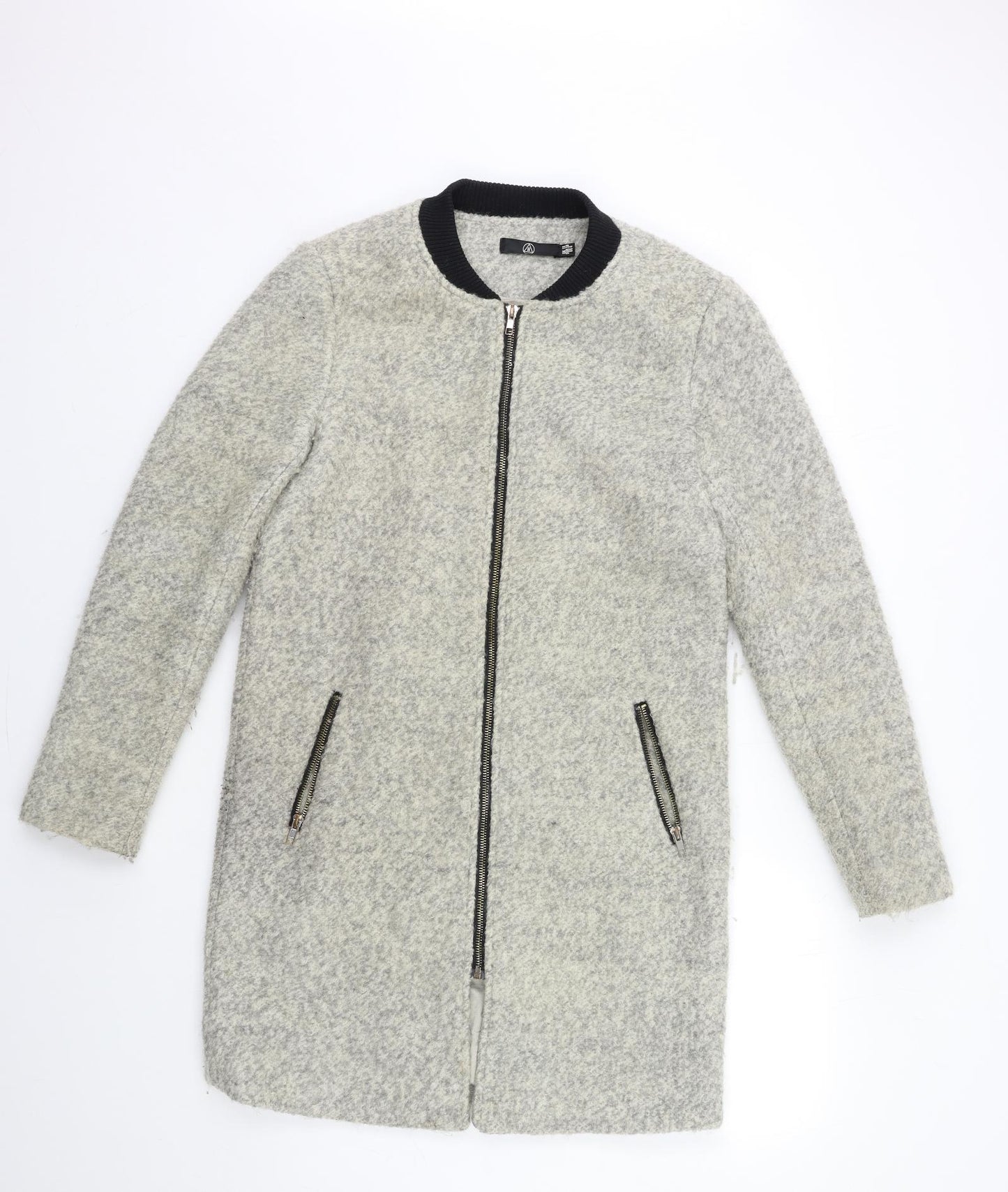 Missguided Womens Grey   Overcoat Coat Size 10