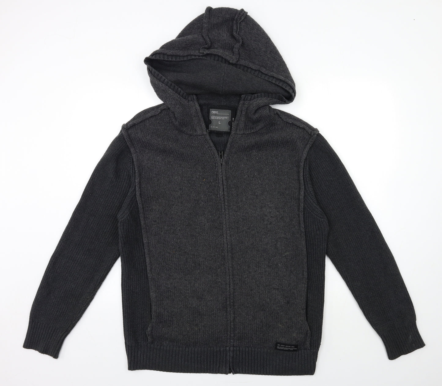 N3XT Mens Grey  Knit Cardigan Jumper Size L