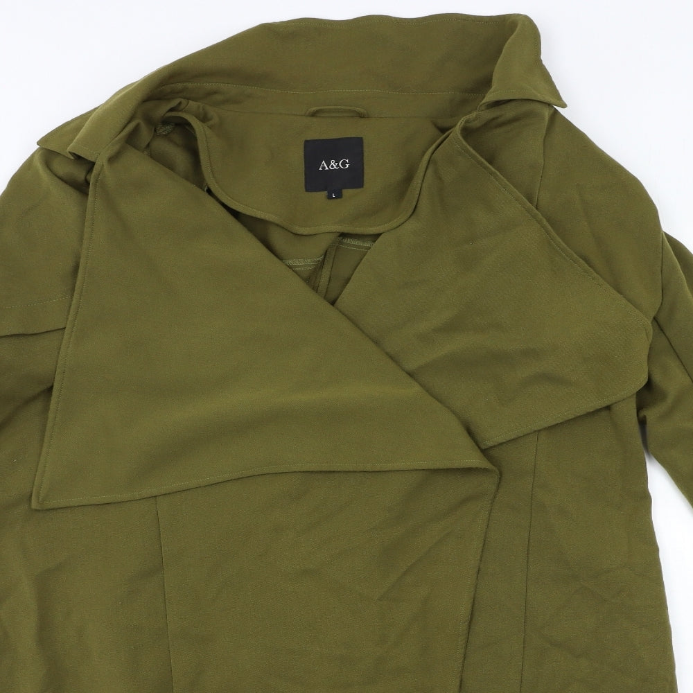 A&G Womens Green   Overcoat Coat Size L