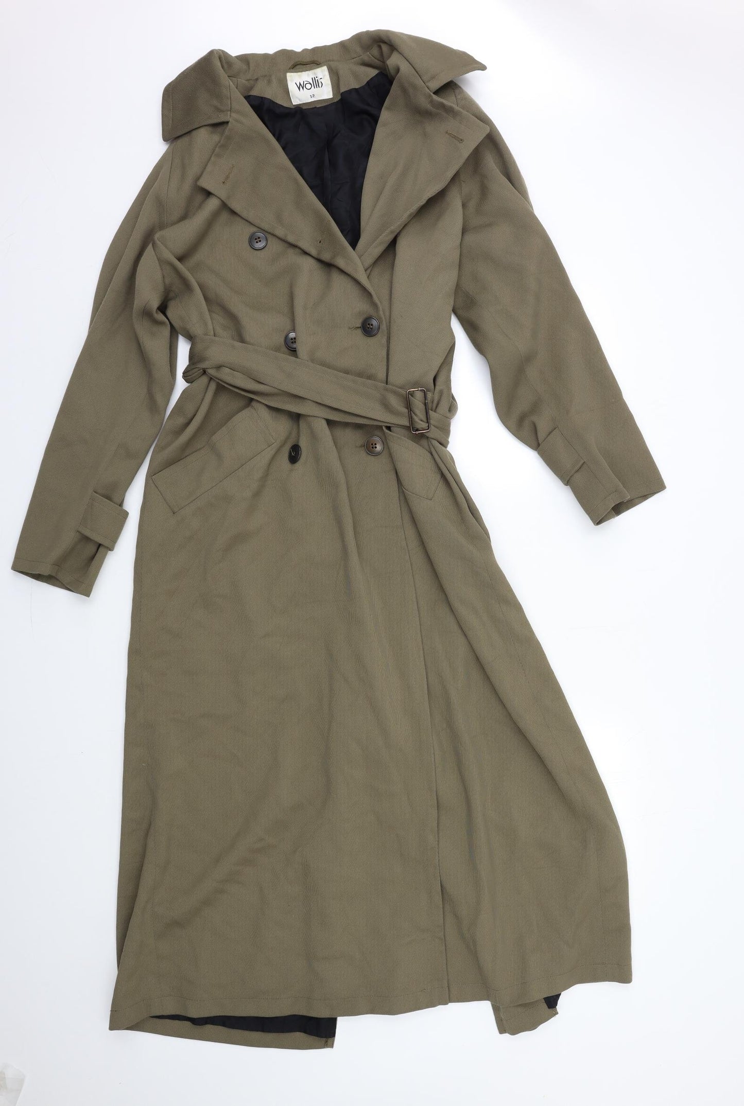 Wallis Womens Grey   Trench Coat Coat Size 12