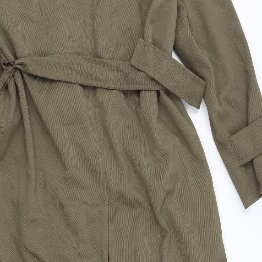 Wallis Womens Grey   Trench Coat Coat Size 12