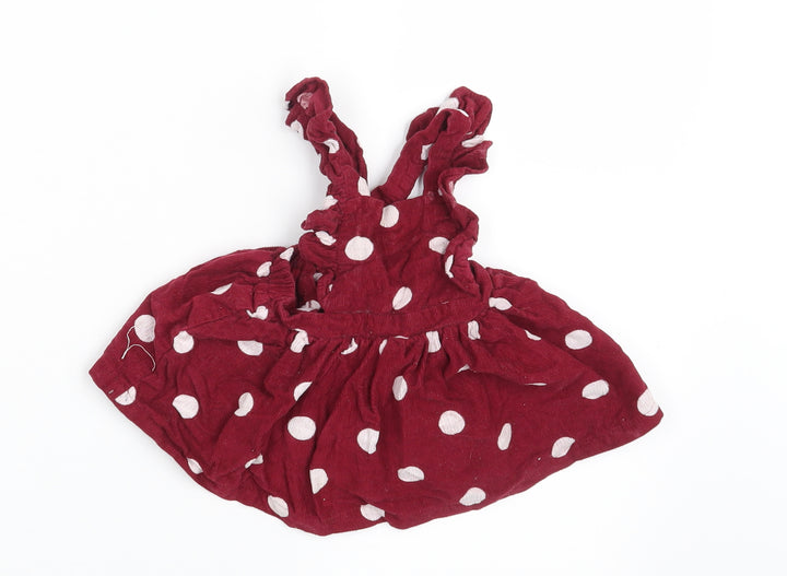 Matalan Girls Purple Polka Dot Corduroy Fit & Flare Size 0-3 Months