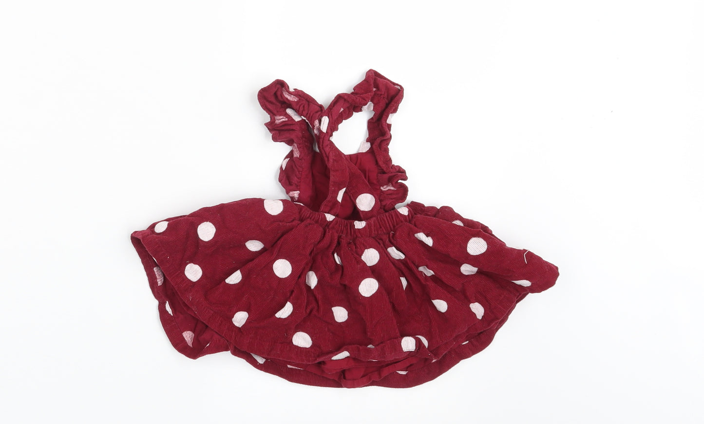 Matalan Girls Purple Polka Dot Corduroy Fit & Flare  Size 0-3 Months